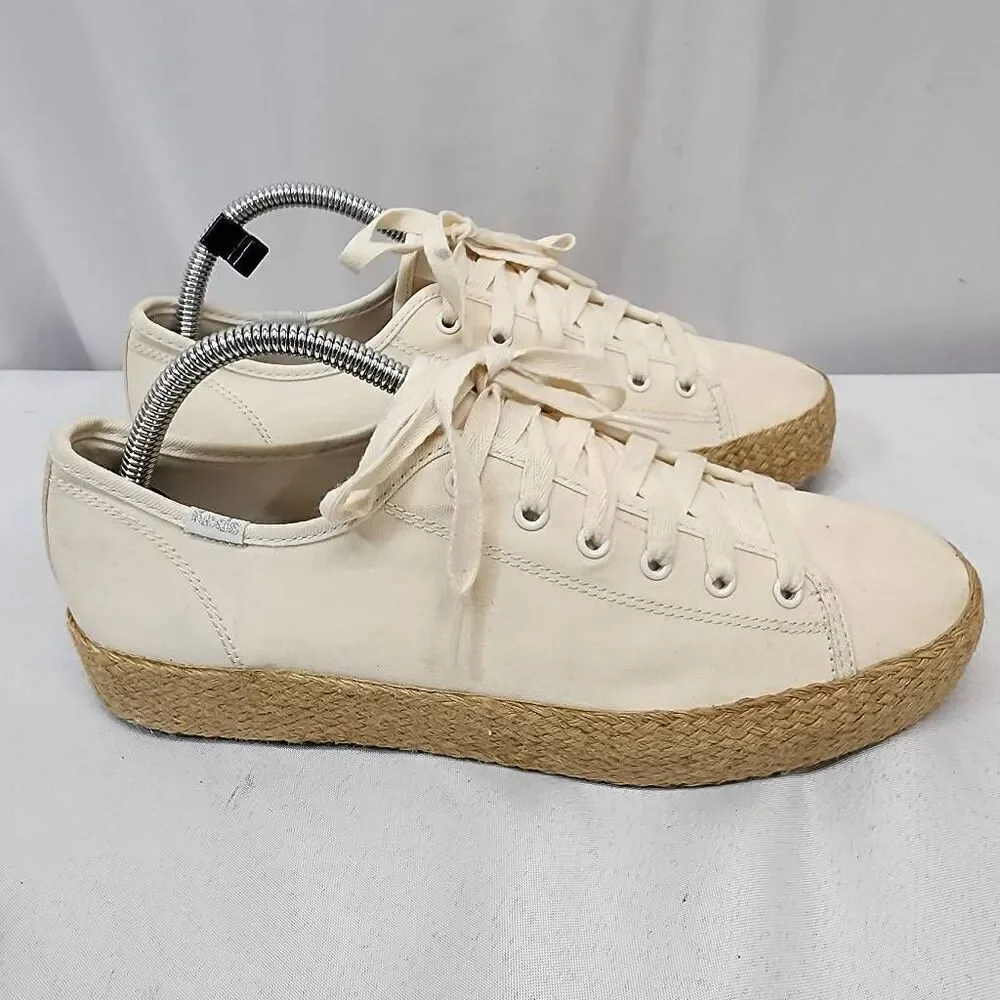 Keds Triple Kick Jute Sneaker Espadrille Women's 10 Cream